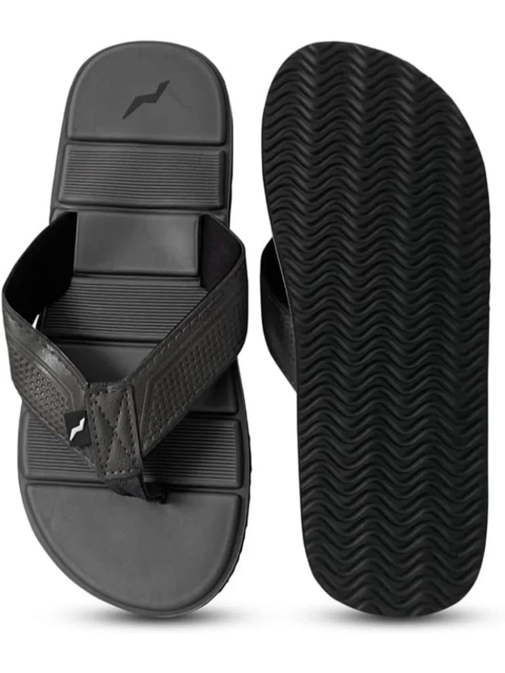 Norty Thong Men's Black Grey Footwear For Summer Comfortable Sandals Casual